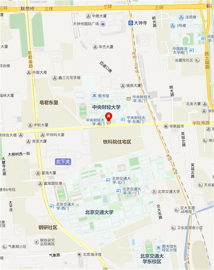 中央財經(jīng)大學學校地圖